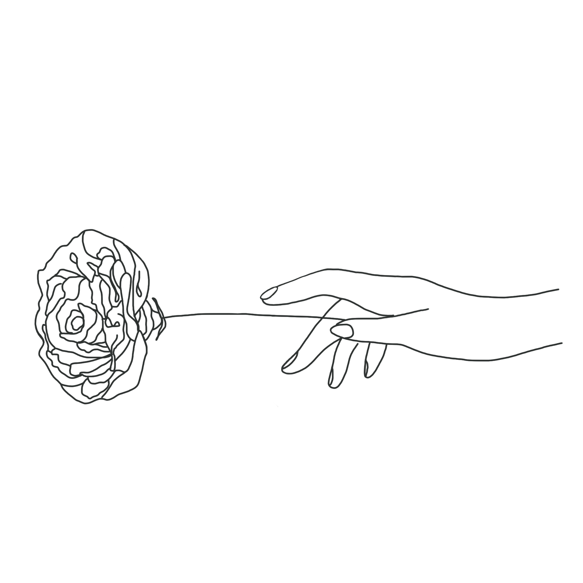 Hand mit Blume 2